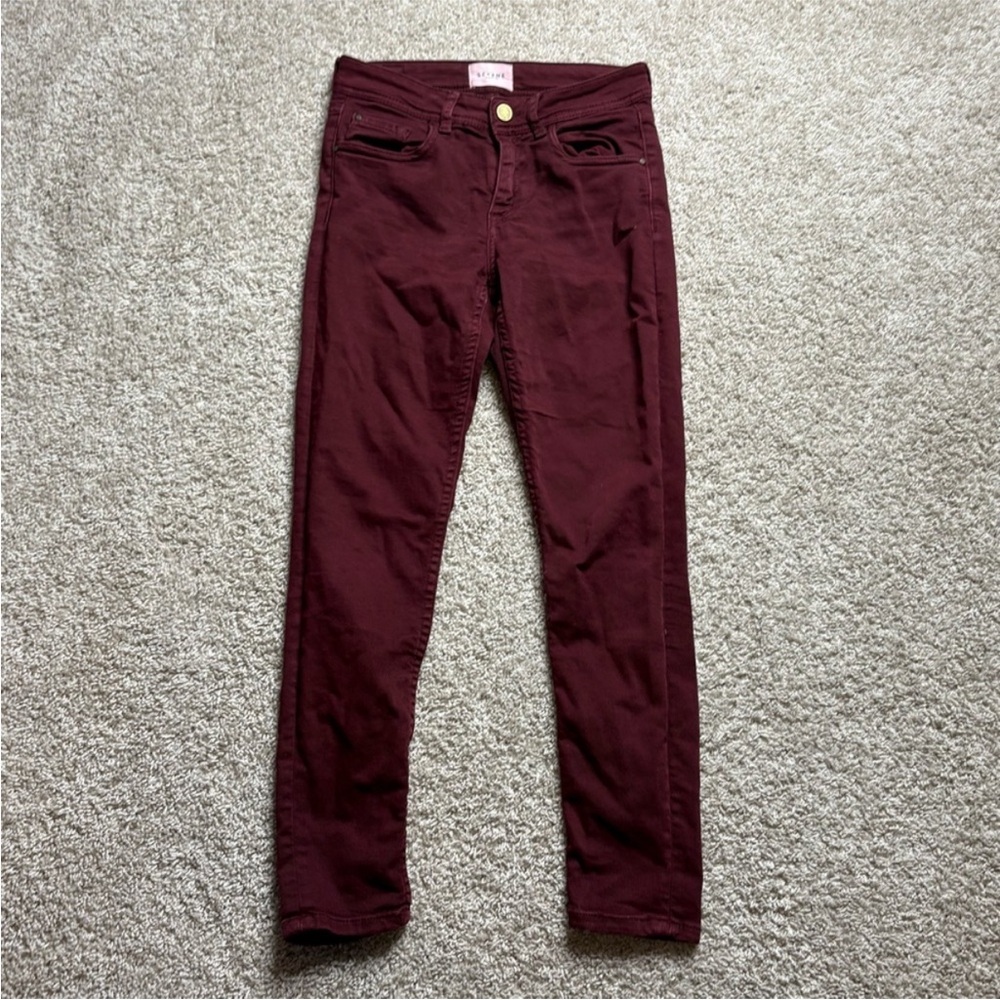 Sezane maroon/burgundy colored Skinny Jeans size 25